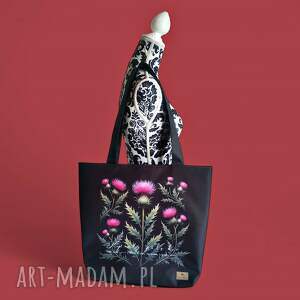 torba anuszka z zamkiem - osty kolekcji kwiaty polskie, torebka, oset