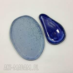 ręcznie robione ceramika zestaw pater in blue