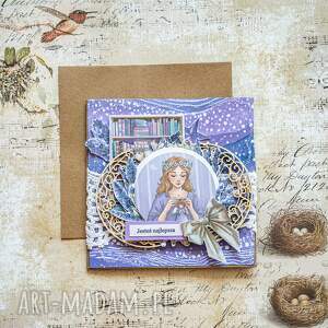 Kartka dla niej - jesteś najlepsza - ręcznie robiona w stylu scrapbooking