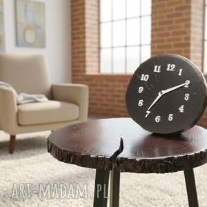 Stolik kawowy z litego drewna loft wysoki unikat Drewnomalak