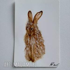 sympatyczny zajączek akwarela