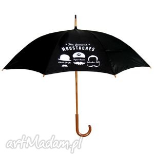 famous moustaches parasol długi, prezent, deszcz modne design