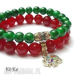 ręczne wykonanie kolekcja orientalna. Bollywod - green and red duo