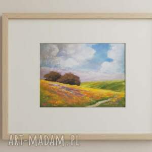 pejzaż - praca formatu 18/24 cm pastele suche