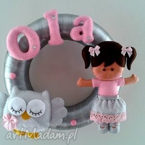 handmade pokoik dziecka personalizowana girlanda z imieniem dziecka