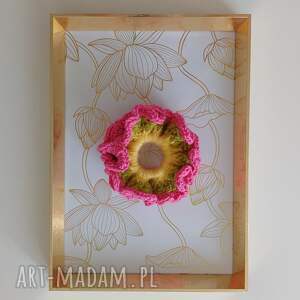 tulibaba gumka do włosów scrunchie na szydełku frotka, ręcznie