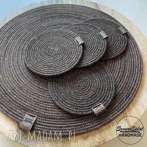 podkładki sznurka, dekoracja stołu, styl loftowy