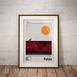 plakat polska - kolaż minimalistyczny 70x100cm z przesłaniem