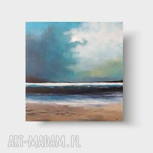 plaża - obraz akrylowy formatu 60/60 cm, nowoczesny, płótno, kwadrat