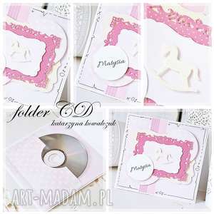 handmade scrapbooking kartki folder na płytę cd