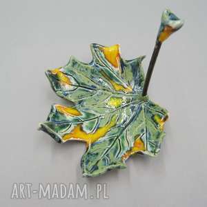 santin podstawek fantazyjny liść ii dekoracja, wnętrze prezent, ceramika