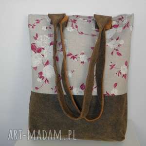 handmade na ramię shopper bag "róże"