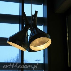 lampa z lejków, loft, modern, ocynk, nowoczesny, design