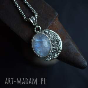 ręcznie zrobione naszyjniki srebrny naszyjnik z kamieniem księżycowym