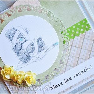 masz już roczek, dziecko, chłopiec, urodziny, kartka, scrapbooking