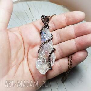 Kwarc anielski m297, wisiorek z kryształem, aura