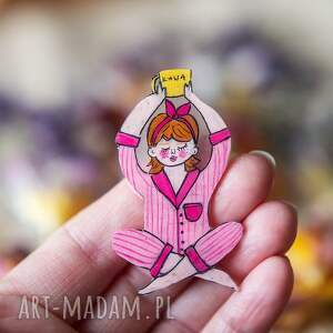 broszka poranna joga eweliny, dla kawoszki, prezent dla przyjaciółki, joginki