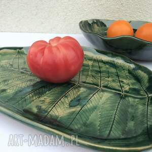 handmade ceramika zestaw roślinny miska i talerz