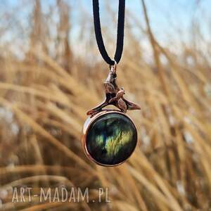 z i ważką, naszyjnik - labradorytem