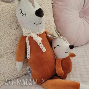 handmade maskotki przytulanka sarenka-zestaw mama z dzieckiem