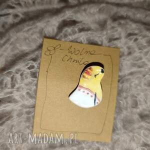 ceramiczna mini biżuteria, broszka, prezent, babci