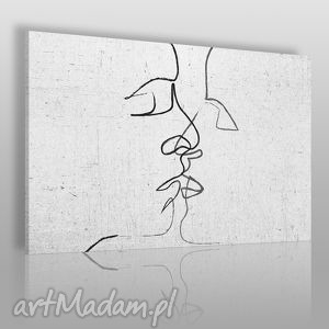 obraz na płótnie - abstrakcja pocałunek - VAKU DSGN dom obrazy