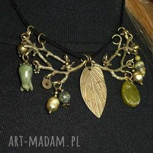 vintage eklektyczny naszyjnik kolia w duchu pięknej starej biżuterii prezent lux