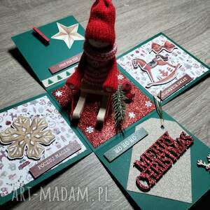 handmade na święta upominki exploding box świąteczny