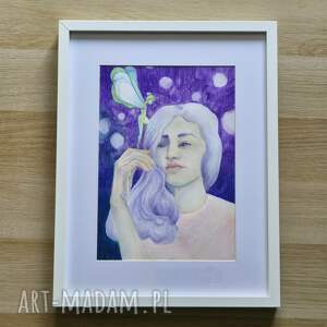 dobry duszek - unikatowa akwarela pięknym przesłaniu gotowa na prezent obraz