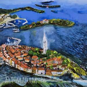 Chorwacja Wyspa Korcula - obraz akrylowy ręcznie malowany 50x70 cm, gotowy do zawieszenia