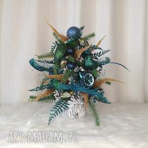 pomysł na prezent świąteczny Choinka glamour z ptaszkami. Dekoracja