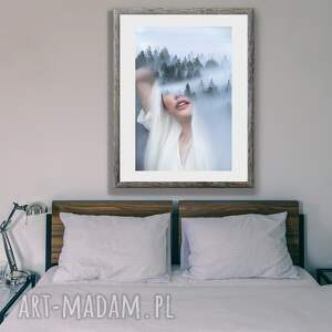 obraz - plakat 40x60 kobieta we mgle