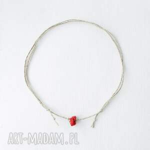 simple, koral czerwony, naszyjnik choker