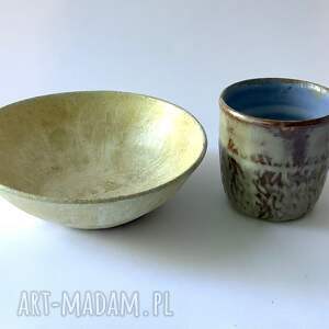 małe śniadanko ii, kubek ceramiczny, miseczka ceramiczna, komplet