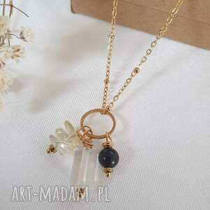 Prezent Łańcuszek z turmalinem i, naszyjnik - cytrynem