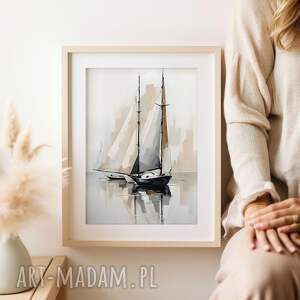 Plakat ilustracja Żagle - format 30x40 cm, plakaty