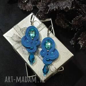 kolczyki sutasz niebieskie, oryginalny prezent