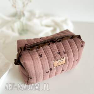 gucialoveskids kosmetyczka z falbanką czekolada, organizacja torebki