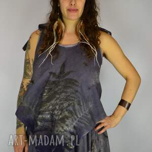 Barwiona roślinami Dzika Bluzka Łąka Nocą 4, ręcznie robiona