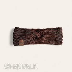 opaska handmade z wełną merino jesień, szydełku