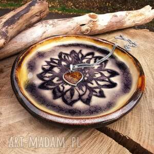 handmade ceramika ceramiczny talerzyk (c338)