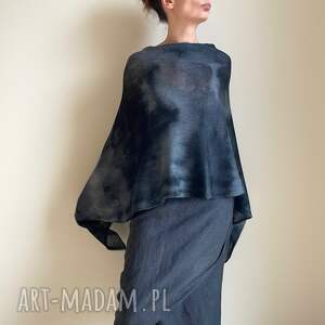 Prezent Narzutka bawełniana szary, unikat, dla niej