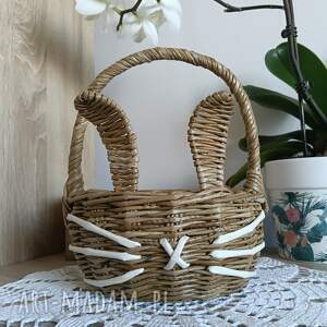 koszyczek króliczek, dekoracje wielkanocne, koszyk wielkanocny wielkanoc