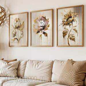 zestaw plakatów 30x40 cm kwiaty set248, plakaty natura scianę