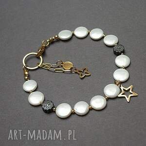 ręcznie robione pearls /white/ vol. 8 - bransoletka