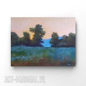 pejzaż - praca formatu 18/24 cm pastele