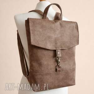 Damski plecak Velvet beżowy - do pracy, na rower