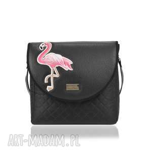 ręcznie zrobione na ramię torebka puro 1730 flamingo black