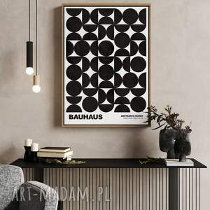 plakat biało-czarny bauhaus geometria - format 40x50 cm domu, plakaty