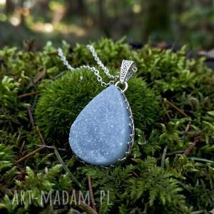 Srebrzyste drobinki, srebro 925, naszyjnik srebrny, łezka